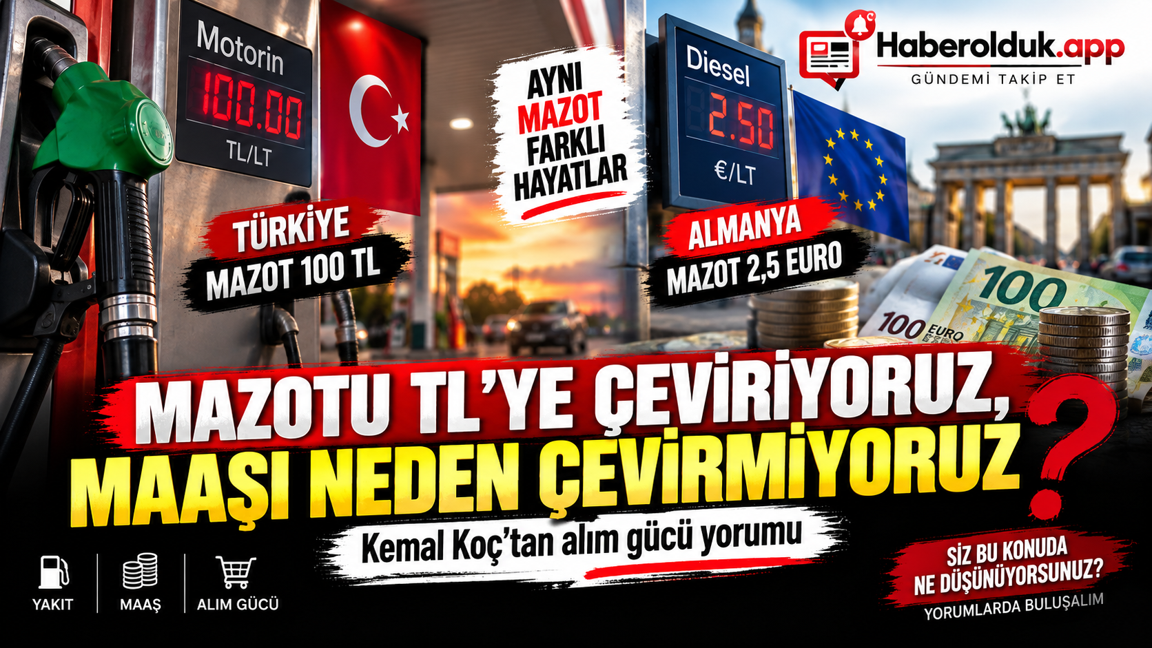 Mazotu Eurodan TL’ye Çeviriyoruz, Peki Maaşı Neden Çevirmiyoruz? Kemal Koç’tan Alım Gücü Yorumu